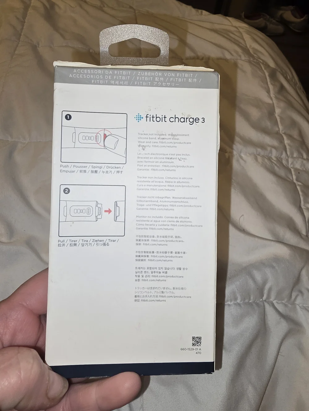 Fitbit Black and White Polka Dot Sport Band